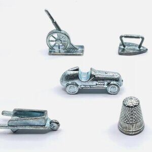 Monopoly Board-game Set of 7 Modern Metal Playing Tokens Counters Accessories